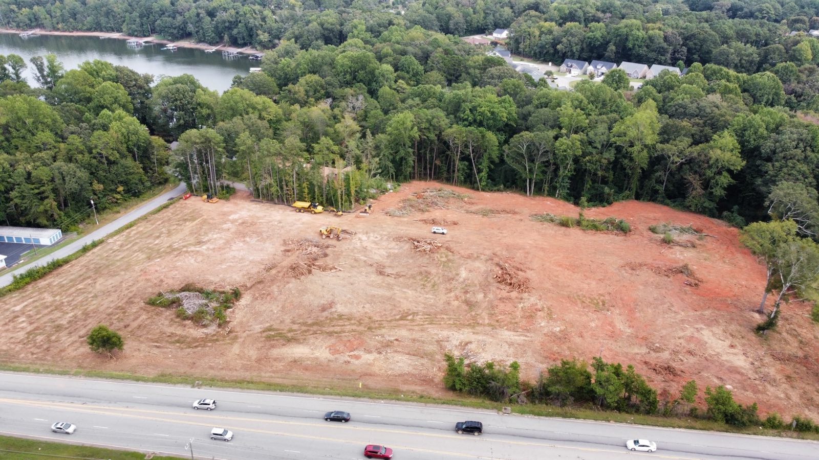 Lot clearing on the Seneca site