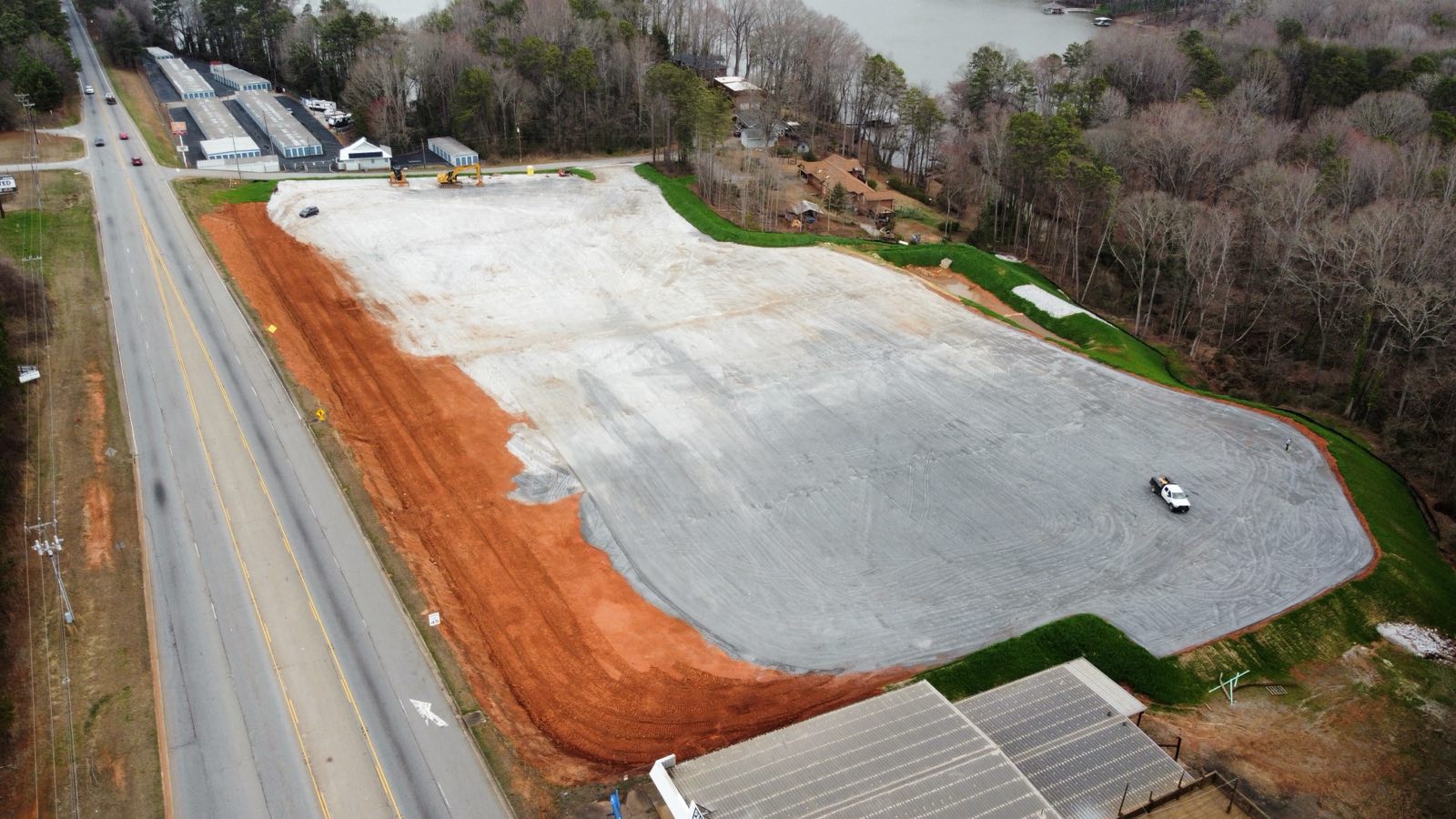 Grading and stone base