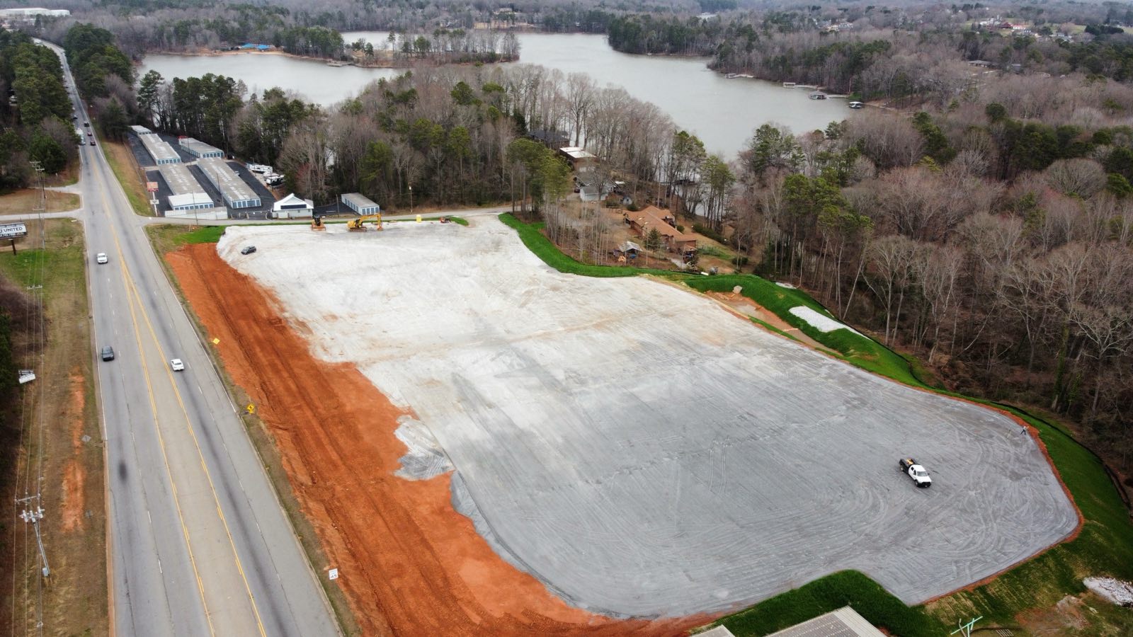 The same site graded and stabilized