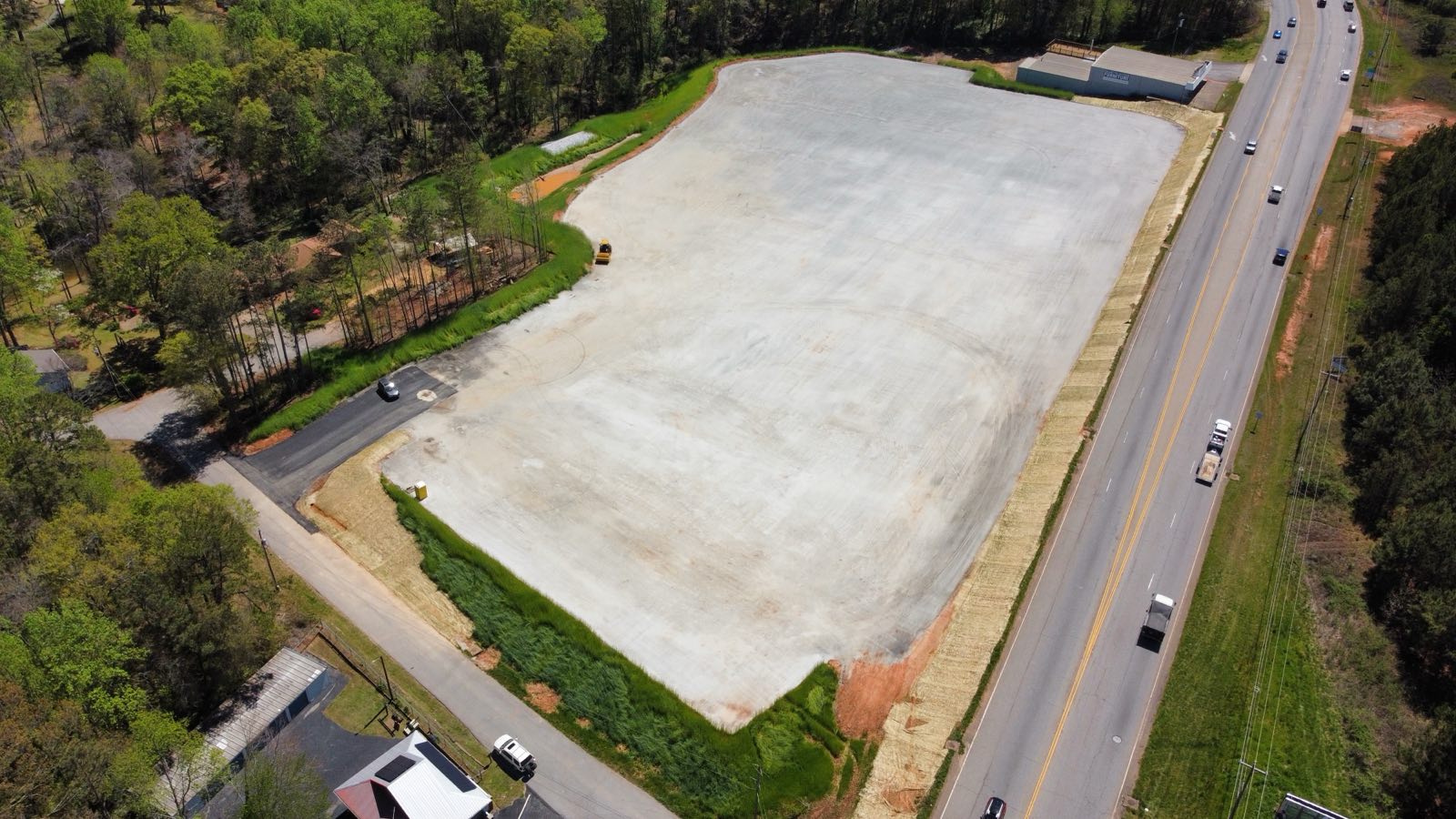 Finished stabilized pad ready for construction